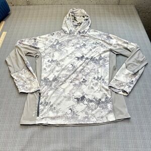TrueTimber Fishing Viper Camo Hoodie Mens Large Gray Performance Sun Shirt‎